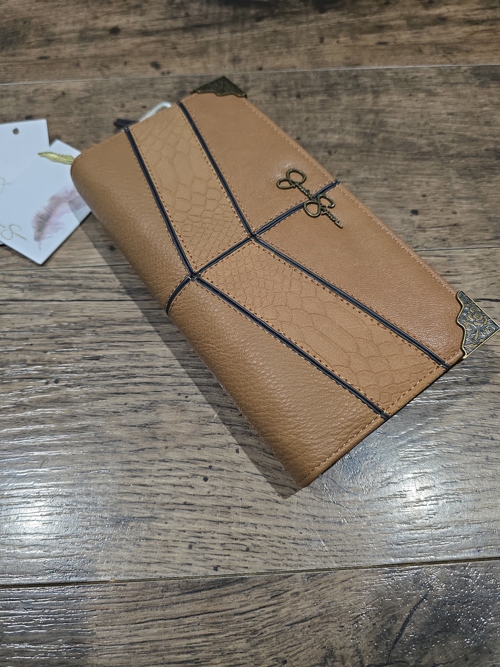 Joan Zip Around Bifold Wallet - Wheat